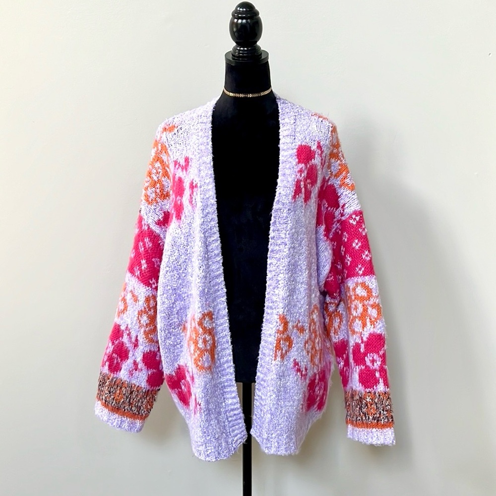 Floral Knit Cardiagn